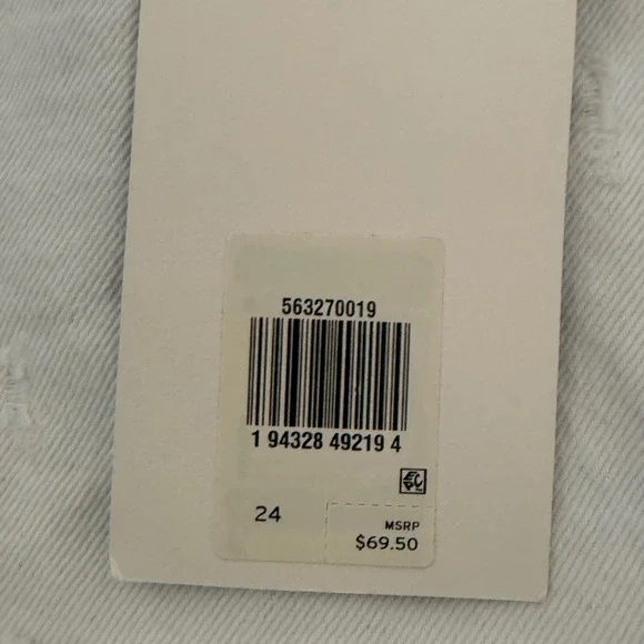 Levis 501 Original Shorts Womens 24 White NWT High Rise Cutoffs Boho Festival - Picture 5 of 13